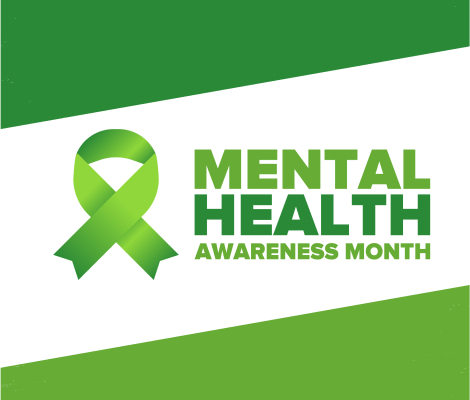 a mental health month logo