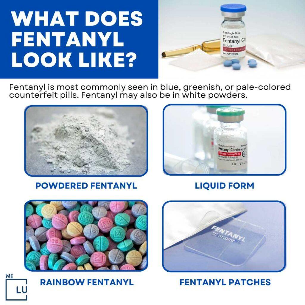 Fentanyl, in its pure form, is a white, odorless powder. The purple color associated with "purple fentanyl" typically comes from synthetic dyes added during the illicit manufacturing process of fentanyl pills rather than from the natural properties of the drug itself.