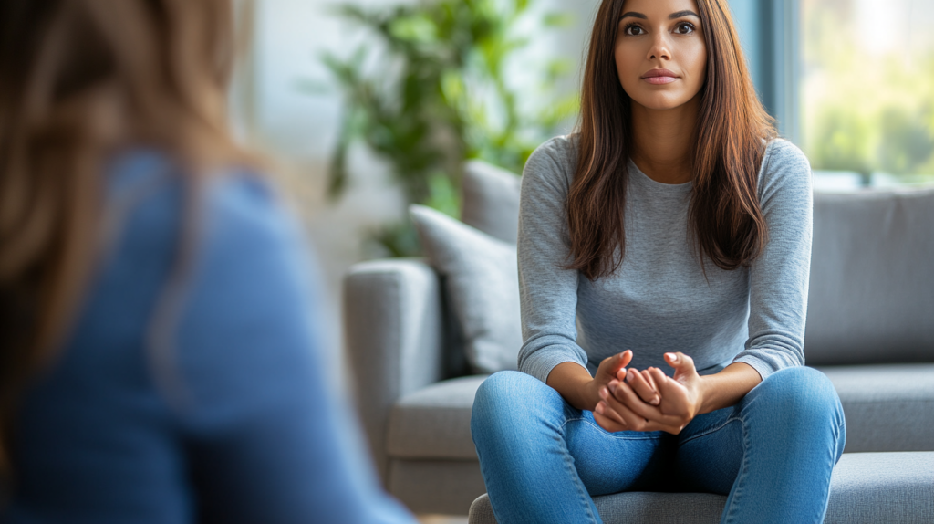 how to manage anxiety without medication Therapy session employing Cognitive Behavioral Therapy