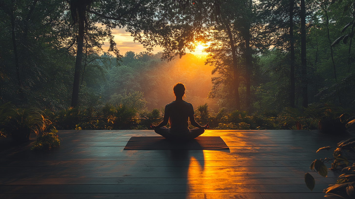 Patient engaging in guided meditation during Dilaudid detox