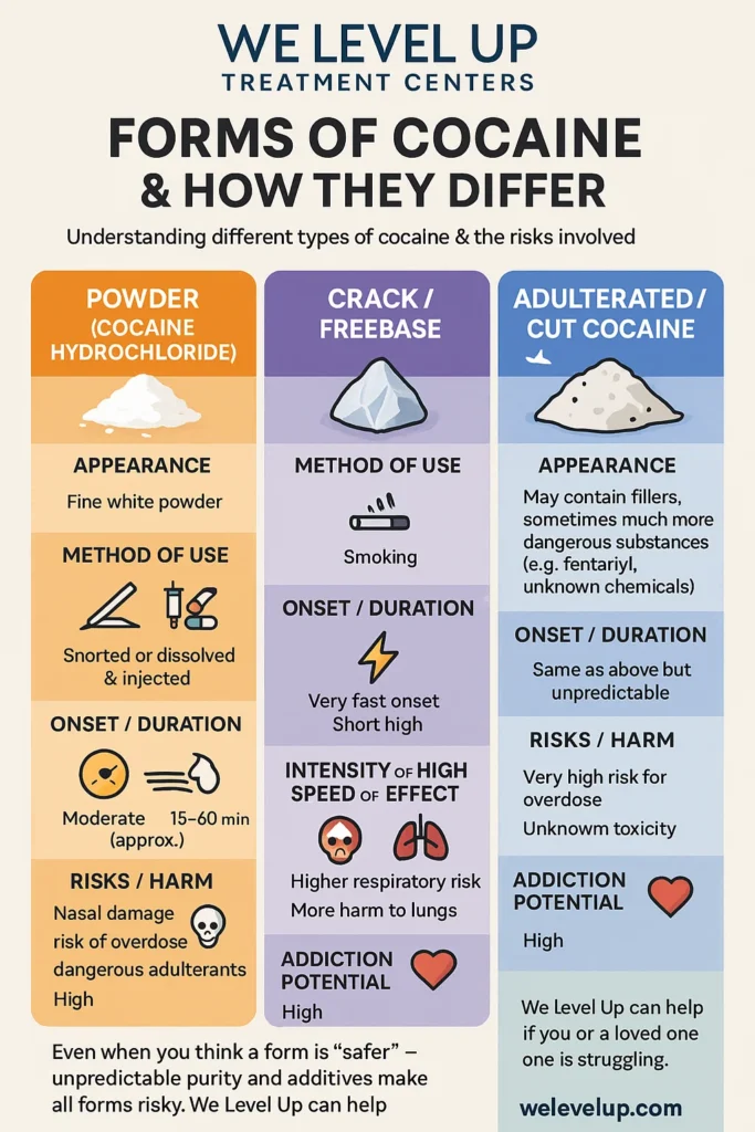 Cocaine Addiction What is Cocaine: Forms of cocaine and How they differ